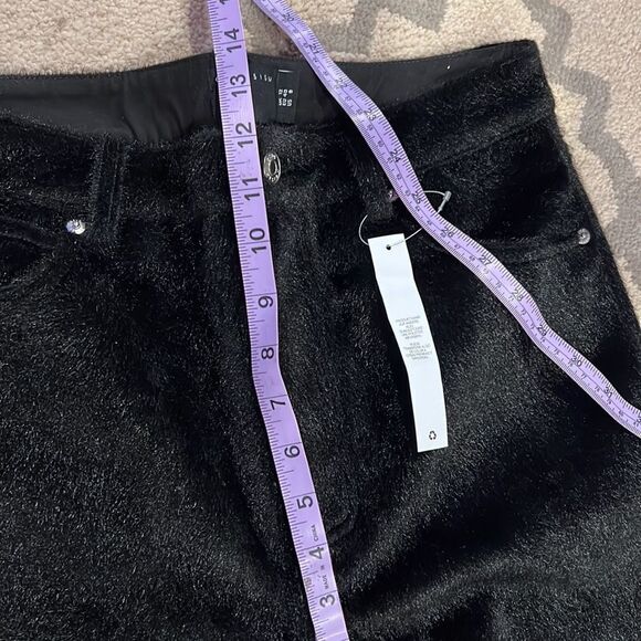 ASOS DESIGN high rise sassy cigarette pants in black faux pony skin size 12 NWT - Picture 7 of 9